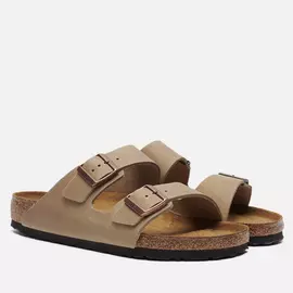 Мужские сандалии Birkenstock Arizona Nubuck, цвет коричневый, размер 39 EU