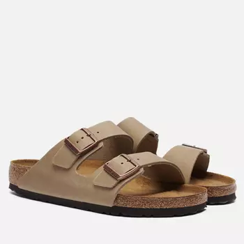 Мужские сандалии Birkenstock Arizona Nubuck, цвет коричневый, размер 44 EU