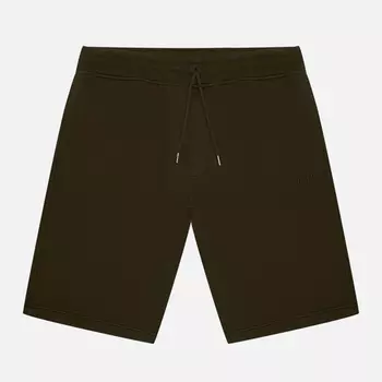 Мужские шорты C.P. Company Cotton Diagonal Fleece Garment Dyed, цвет оливковый, размер XXL