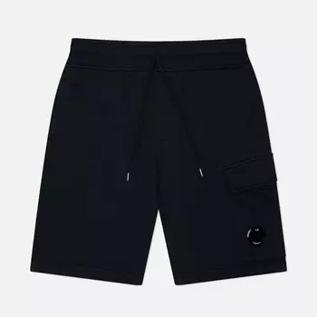 Мужские шорты C.P. Company Cotton Diagonal Fleece Cargo, цвет синий, размер S