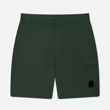 Мужские шорты C.P. Company Cotton Diagonal Fleece Cargo Resist Dyed, цвет зелёный, размер XXL