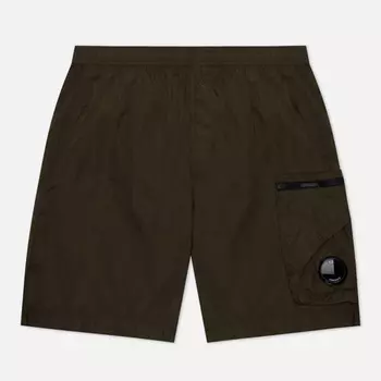 Мужские шорты C.P. Company Eco-Chrome-R Utility Swim, цвет оливковый, размер 48