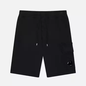 Мужские шорты C.P. Company Light Fleece Cargo Lens, цвет чёрный, размер S