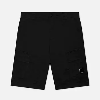 Мужские шорты C.P. Company Stretch Sateen Cargo Lens Detail, цвет чёрный, размер 58