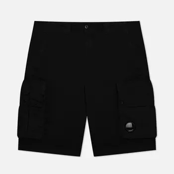 Мужские шорты C.P. Company Twill Stretch Cargo Garment Dyed, цвет чёрный, размер 48
