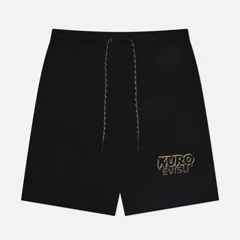 Мужские шорты Evisu Evisukuro Melting Metallic Logo, цвет чёрный, размер XXL
