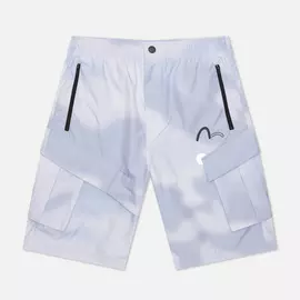 Мужские шорты Evisu Foggy Camo, цвет голубой, размер M