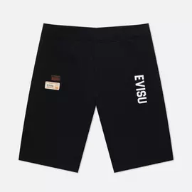 Мужские шорты Evisu Godhead Daruma Box Printed Daicock, цвет чёрный, размер L
