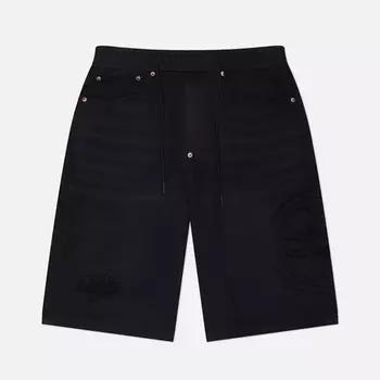 Мужские шорты Evisu Heritage Kamon Applique Denim, цвет чёрный, размер 32
