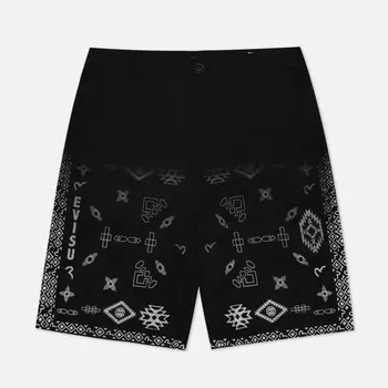 Мужские шорты Evisu Heritage Nomadic Printed Woven, цвет чёрный, размер XXL