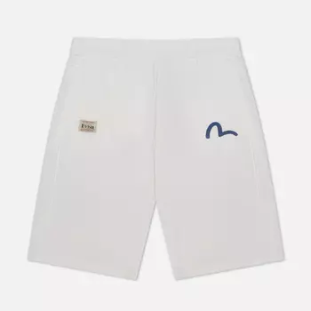 Мужские шорты Evisu Heritage Wadaiko Daruma Printed, цвет белый, размер XXL