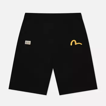 Мужские шорты Evisu Heritage Wadaiko Daruma Printed, цвет чёрный, размер XL