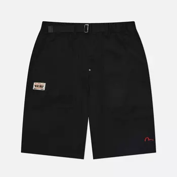 Мужские шорты Evisu Seagull Embroidery Baby GodHead Patchwork, цвет чёрный, размер L