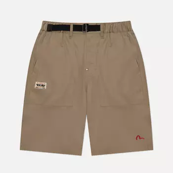 Мужские шорты Evisu Seagull Embroidery Baby GodHead Patchwork, цвет бежевый, размер L