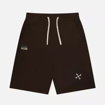 Мужские шорты Evisu Seagull Kamon Multi Pocket, цвет коричневый, размер XXL