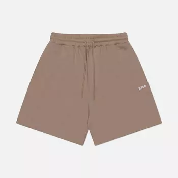 Мужские шорты MSGM Micrologo Print, цвет бежевый, размер XL