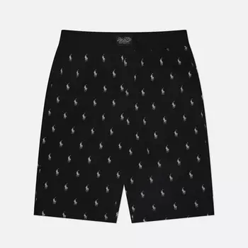 Мужские шорты Polo Ralph Lauren All Over Pony Cotton Jersey Sleep, цвет чёрный, размер XL