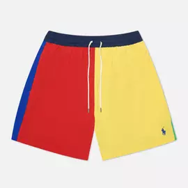 Мужские шорты Polo Ralph Lauren Color Block Traveler Mid, цвет жёлтый, размер S