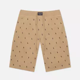 Мужские шорты Polo Ralph Lauren Slim Bottom All Over Polo Pony, цвет бежевый, размер M