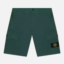 Мужские шорты Stone Island Cargo Light Stretch Cotton Tela, цвет зелёный, размер 34