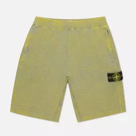 Мужские шорты Stone Island Dust Colour Treatment Fleece, цвет жёлтый, размер M