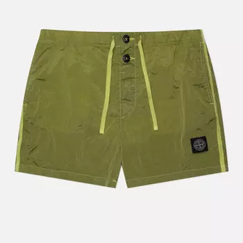 Мужские шорты Stone Island Econyl Swim Slim Fit, цвет зелёный, размер XL