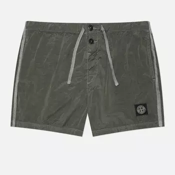 Мужские шорты Stone Island Nylon Metal In Econyl Slim, цвет оливковый, размер S
