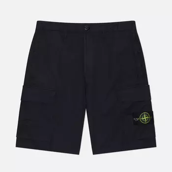 Мужские шорты Stone Island Stretch Cotton Tela Paracadute Regular, цвет синий, размер 38