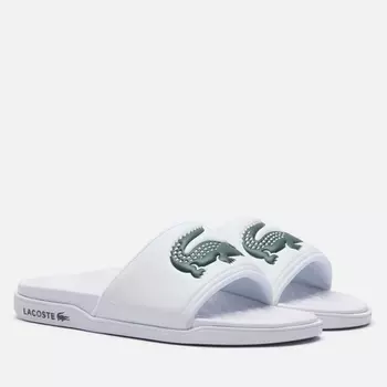 Мужские сланцы Lacoste Serve Dual, цвет белый, размер 46 EU