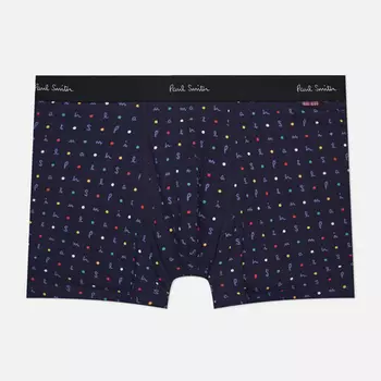 Мужские трусы Paul Smith Trunk Long Polka Logo, цвет синий, размер L