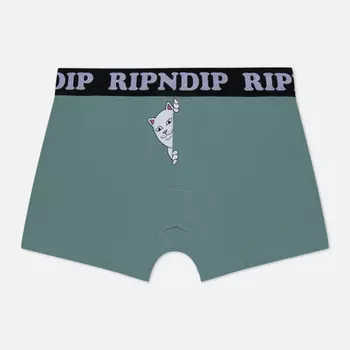 Мужские трусы RIPNDIP Peek A Nermal Boxers, цвет зелёный, размер XL