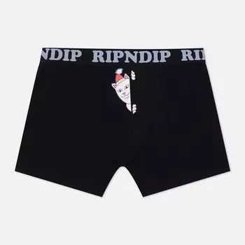 Мужские трусы RIPNDIP Peeking Santa Nerm Boxers, цвет чёрный, размер XL