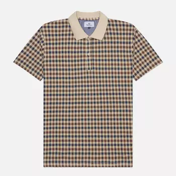 Мужское поло Aquascutum Active Club Check, цвет бежевый, размер XXXL