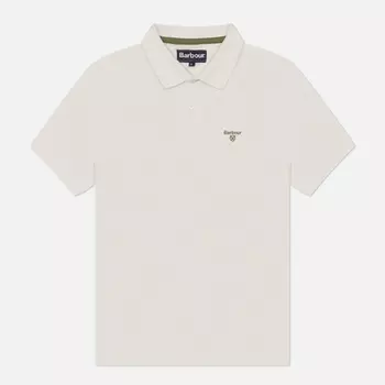 Мужское поло Barbour Lightweight Sports, цвет белый, размер XXL