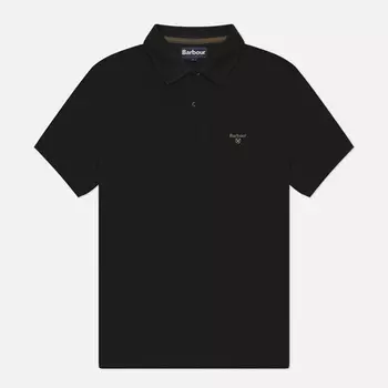 Мужское поло Barbour Lightweight Sports, цвет чёрный, размер XL