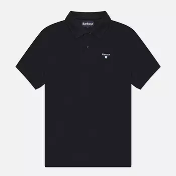 Мужское поло Barbour Sports, цвет чёрный, размер L