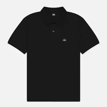 Мужское поло C.P. Company Stretch Piquet, цвет чёрный, размер S