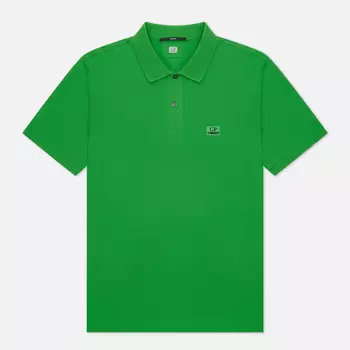 Мужское поло C.P. Company Stretch Piquet Slim, цвет зелёный, размер XXL