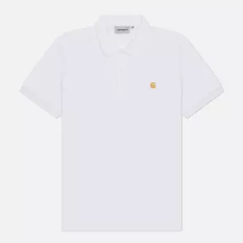 Мужское поло Carhartt WIP Chase Pique, цвет белый, размер XL