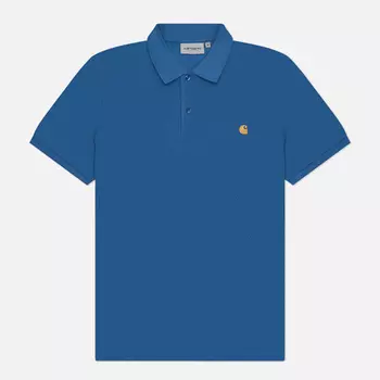 Мужское поло Carhartt WIP Chase Pique, цвет голубой, размер XL