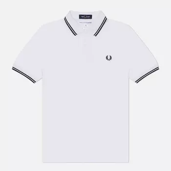 Мужское поло Comme des Garcons SHIRT x Fred Perry M3600 Strong Will, цвет белый, размер S