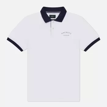 Мужское поло Hackett Heritage Essential Pique, цвет белый, размер XXL
