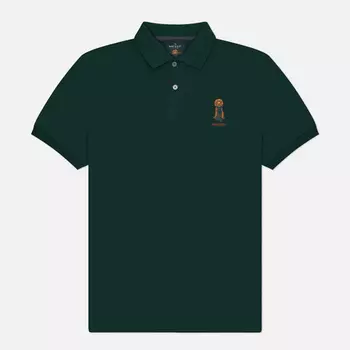 Мужское поло Hackett Heritage Harry, цвет зелёный, размер XXL