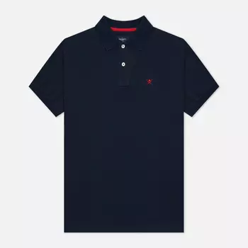 Мужское поло Hackett Slim Fit Logo, цвет синий, размер S