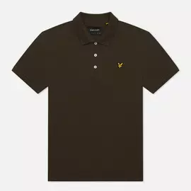 Мужское поло Lyle &amp; Scott Plain Regular Fit, цвет оливковый, размер XXS