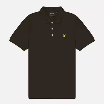 Мужское поло Lyle & Scott Plain Regular Fit, цвет оливковый, размер L