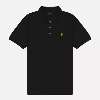 Мужское поло Lyle & Scott Plain Regular Fit, цвет чёрный, размер M