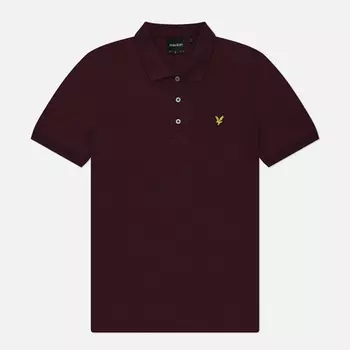 Мужское поло Lyle & Scott Slub Regular Fit, цвет бордовый, размер XXL