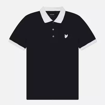 Мужское поло Lyle & Scott Tonal Ringer Regular Fit, цвет синий, размер XXL