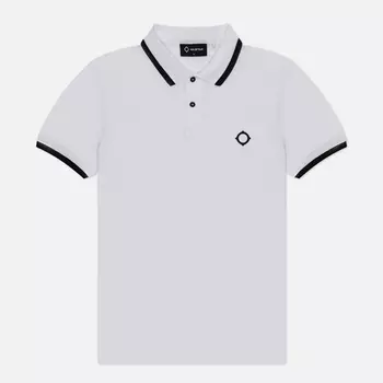 Мужское поло MA.Strum Block Tipped, цвет белый, размер XXXL